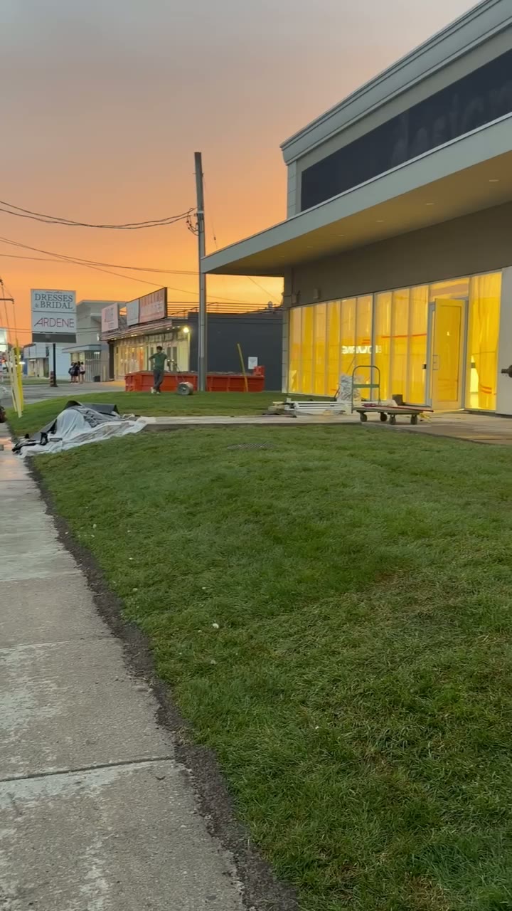 Completed Storefront at Dusk — commercial renovation project in Ottawa