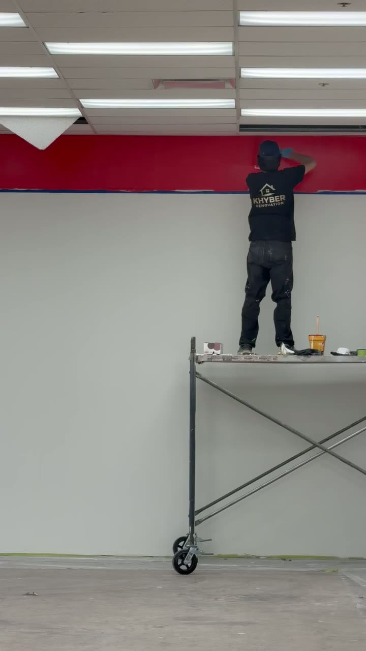 Spray Painting Feature Walls